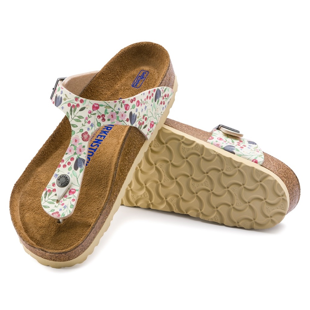 Birkenstock GIZEH BIRKO-FLOR MEADOW FLOWERS BEIGE